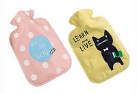Set of 2 Lovely Mini Hot Water Bottles/Children Girls Hand Warmers, 300ML
