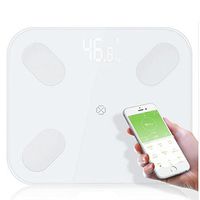 LED Body Bathroom Scales Floor Scientific Smart Electronic Digital Fat Weight Household Balance Bluetooth APP Android,White
