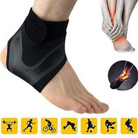 Ankle Brace Sock, Adjustable Breathable Protectors Strap, Against Sprains Arthritis Compression Wrap Support, for Sports Protect, Plantar Fasciitis, Joint Stress Reduction & Rehabilitation (M)