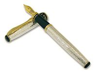 Silver Fountain Pen Stylo"Fafnir"