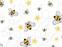 NW Printed Cello Roll - 30in. X 100 Feet Per Roll - Bumblebees Design - 2 Rolls