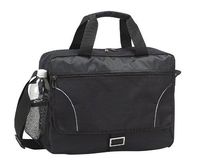 College School 15.4" Laptop Computer Briefcase Bag - Black