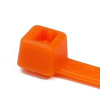 Hellermann Tyton T50L3C2 Standard Cable Tie, 15.35" Long, 50lb Tensile Strength, PA66, Orange (Pack of 100)