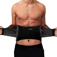 Healifty Lumbar Support Belt Lumbar Back Brace Adjustable and Breathable Lumbar Support Belt Waist Wrap for Man and Woman One Size (Black)