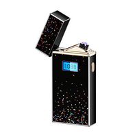 Dual Arc Lighters USB Arc Lighter Rechargeable Windproof Flameless Plasma Electric Lighter Portable Fingerprint Rotate Goood for Candle Cigarette Paper (Star)