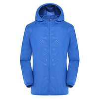 Amlaiworld Men Women Plus Size Tops Casual Jackets Windproof Ultra-Light Rainproof Windbreaker Top Blue