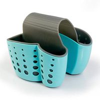 Fabal New Sponge Holder Sink Caddy Soap Holder For Kitchen Plastic Storage Baskets (Blue)