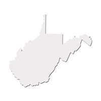 West Virginia Mountain State Decal Sticker - White 5" Vinyl Decal for Cars, Macbooks, and Other Laptops