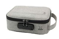 Smell Proof Bag w/Combination Lock Box – 8 Layer Stash Box for Continuous Absorption of Odors – 4 Removable & Changeable Partitions – Discreet Travel Storage for Medical/Recreational (Gray)