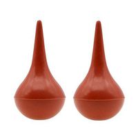 Saim 2 Pcs 90ml 3 oz Large Laboratory Tool Red Rubber Suction Ear Syringe Bulb