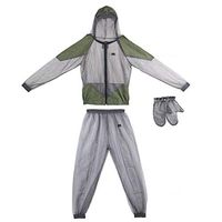 Jiaboyu High Density Net Yarn Mesh Insect Protective Suit Lightweight Anti-Mosquito Suit Portable Outdoor for Fishing Hiking Camping Gardening -M