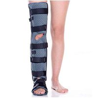 Knee Immobilizer Full Leg Brace - Breathable and Lightweight Splint Orthopedic Guard Protector for Injury Bandage After humeral Size Leg Surgery,S