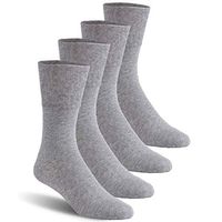 Diabetic Crew Socks,Feelwe Loose Socks Wide Diabetic Socks Seamless Toe Thin Socks Mothers Day Gift Large Circulatory Casual Socks Cotton Socks Diabetic Socks Mens 10-13,4 Pairs Light Grey L