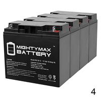 Mighty Max Battery ML18-12 - 12V 18AH Pride Rally Wheelchair Scooter AGM SLA Battery - 4 Pack Brand Product