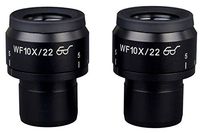 OMAX 2 WF10X/22 Widefield Eyepieces for Microscope 30.0mm w Adjustable Diopter