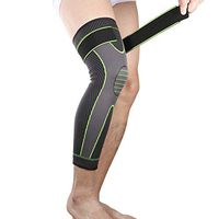 Bufccy Full Leg Compression Sleeve with Compression Strap for Women Men Long Leg Sleeve for Running Basketball Football Cycling 1 Pcs Medium