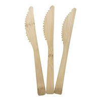 Anchengcraft 200 Pcs Disposable Bamboo Knives - 6.6" Length | Alternative to Plastic Utensils | All-Natural, Biodegradable, Compostable Bamboo Knives