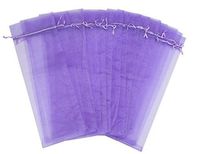 Wuligirl 20pcs Drawstring Organza Wine Bottle Bag 5.5 by 14.5 Inch Wedding Favors Party Reusable Festive Packaging Baby Shower Wine Gift Bags(20pcs Lilac)