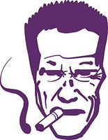 hBARSCI Smoking Cigar Vinyl Decal - 11 Inches - for Walls, Windows, Doors, Vehicles, Outdoor-Grade 2.5mil Thick Vinyl - Violet