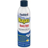 Heavy Starch Spray Lemon Scent (20 oz, 12-Pack) - Niagara Heavy Hold Liquid Starch: Non-Flaky/Clogging | No Residue | Durafresh Scent - Iron Out Spray - Iron Aid Spray Pack for Clothes & Fabrics