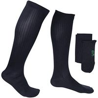 EvoNation Men's USA Made Graduated Compression Socks 8-15 mmHg Mild Pressure Medical Quality Knee High Orthopedic Support Stockings Hose - Best Comfort Fit, Circulation, Travel (XL, Navy Blue)