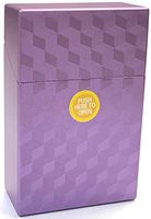 HHB Eclipse Purple 3-D Cube Design Crushproof Plastic Cigarette Case, Kings, 3116M21