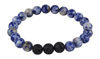 Mana Vibes Designed Lava Rock and Blue Sodalite Essential Oil Diffuser Bracelet, Essential Oil Jewelry