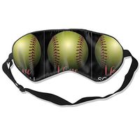 XJOFKJTI I Love Softball Sleep Mask Women & Men with Adjustable Straps Sleeping 8.26" X 3.54" Eye Masks Lightweight and Comfortable Night Cover for Kids Girls,Sleep Mask