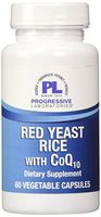 Progressive Labs Red Yeast Rice Supplement, with C0Q10, 60 Count