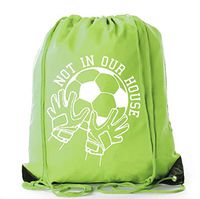 Soccer Party Favors | Soccer Drawstring Backpacks for Birthday Parties, Team events, and much more! - 10PK Lime CA2500SOCCER S2