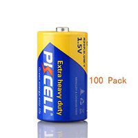 D Cell 1.5V Carbon Zinc Batteries (100 Pack)