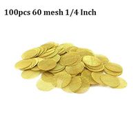 VideoPUP 100pcs 60 mesh 1/4 Inch Brass Pipe Screens Premium Tobacco Smoking Pipe Screen Filters, Brass Screens Pipe Screen Filters, Brass Tobacco Pipe Screens - 1/4" for Smoking Pipes