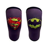 Knee Sleeves ( 1 PAIR ) 7 mm Neoprene Best Knee Supports Pain Compression Brace Cap for Squats, Crossfit WODS Weightlifting Powerlifting Strong Knee Pads For Men Women (XL, SUPER BATMAN)