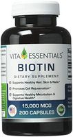 Vita Essentials Biotin 15000 Mcg Capsules, 200 Count