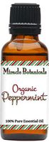 Miracle Botanicals Peppermint Essential Oil - Organic - 100% Pure Mentha Piperita - Therapeutic Grade (30ml)