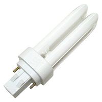 GE 97586/975865 F13DBX23/827/ECO - 13 Watt Quad-Tube Compact Fluorescent Light Bulb, 2 Pin, 2700K