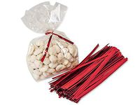 Metallic Red 6" Twist Ties 3/16" Wide - 27 Gauge Single Wire (8 Packs of 1000) - Wraps-MTTR6