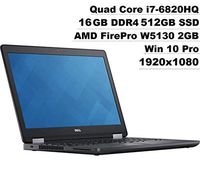 Dell Precision M3510 Workstation: Intel Quad Core i7-6820HQ | 512GB PCIe M.2 NVMe SSD | 16GB | 15.6in (1920x1080) | AMD FirePro W5130 2GB Graphics- Windows 10 Pro (Renewed)