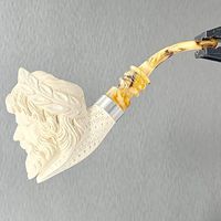 All Hail Zeus GOD of All Gods 3/4 Bend Meerschaum Pipe M99009