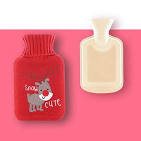 NACOLA Mini Small Hot Water Bottle Bag with Knit Cover,Classic Hand Warmer for Home and Outdoor