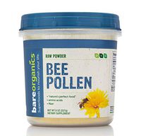 BareOrganics Bee Pollen Powder | Raw, Non-GMO, Gluten-Free | Energy | Overall Health & Vitality, 8oz