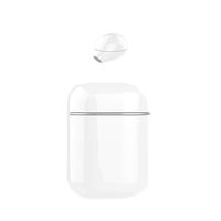 PETU Bluetooth Earphones, Smallest One-Button Control Wireless Earbuds, Mini Bluetooth 4.2 Sweatproof 3D Stereo Hi-Fi Sound Headphones with Charging Case (White)