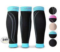 Calf Compression Sleeve, 1 Pair Unisex, Strong Calf Support 20-30mmHg, Best for Calf Pain & Swelling Relief, Shin Splint, Varicose Veins, Muscle Recovery, Travel, Nursing, Running, Cycling, Blue L/XL