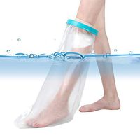 Leg Cast Cover, Adult Waterproof Cast Bag for Shower Bath Watertight Plastic Protection Keep Bandage Dry Reusable Submersible Seal for Broken Knee, Foot, Ankle Wound, Burns, Leg Size 24 Inches