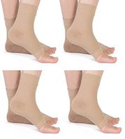 MojaSports Ankle Compression Socks Plantar Fasciitis Foot Sleeves for Arch Support - Relieve Pain, Eases Swelling & Heel Spurs - Better Than Night Splint or Brace (Bge-SmMed-1Pr)