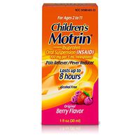 Children's Motrin Oral Suspension, Pain Relief, Ibuprofen, Berry Flavored, 1 Oz (Pack of 6)