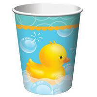 Club Pack of 96 Bubble Bath Rubber Ducky Disposable Paper Hot and Cold Drinking Party Cups 9 oz.