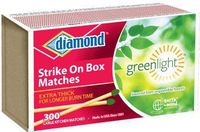 48789-02225 300-Ct Diamond Saw Green Light Strike On Box Singles Matches