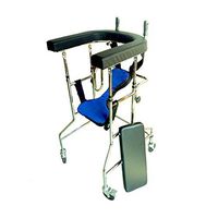 Tx Standing Walk Stand/Walker/Walk Aid/Stand Frame with Seat Wheel Rehabilitation Device Folding Height Adjustable Old Man Walker Lower Limb Walker Disabled Skid Stand