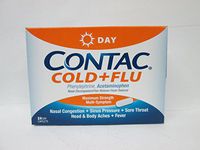 Contac Cold Plus Flu Maximum Strength Non-drowsy Formula - 24 Caplets, 3 Pack